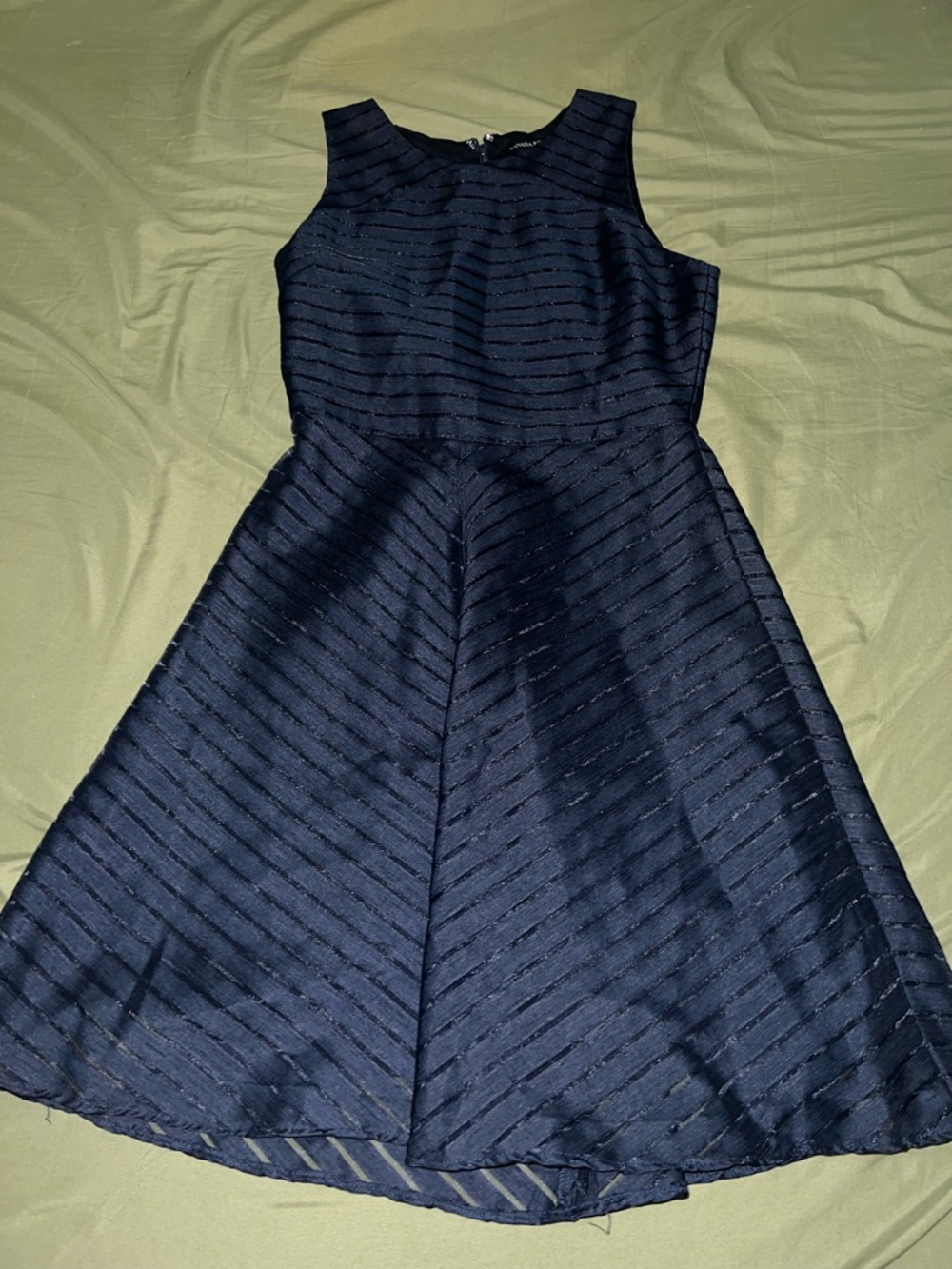 Banana Republic Petite Sleeveless Navy A-Line Dress